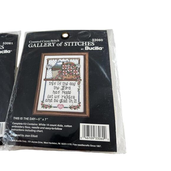 Bucilla Gallery of Stitches Counted Cross-Stitch Kits (Set of 2) - Picture 2 of 4